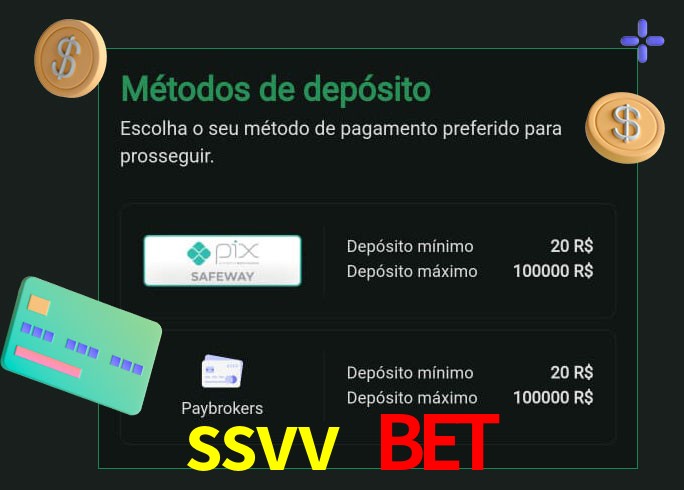 O cassino ssvv bet oferece uma grande variedade de métodos de pagamento